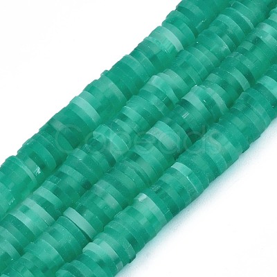 Handmade Polymer Clay Beads Strands CLAY-R089-6mm-166-1