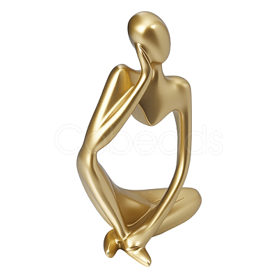 Resin Abstract Thinker Display Decorations AJEW-WH0270-624B-1