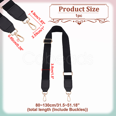 Cotton Adjustable Webbing Bag Straps PURS-WH0005-72LG-02-1