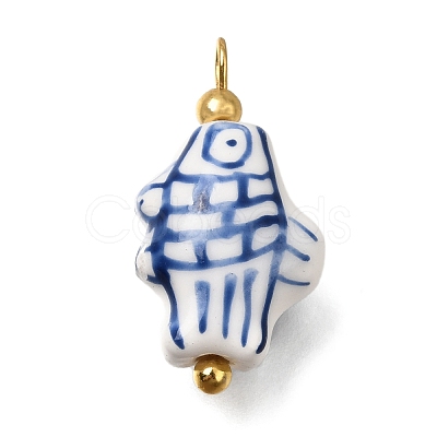 Handmade Porcelain Pendants PR-CBA0027-03G-05-1