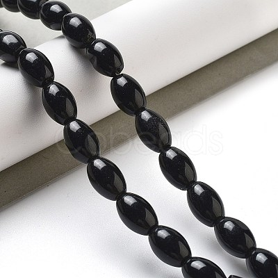 Natural Black Jasper Beads Strands G-B106-B17-01-1