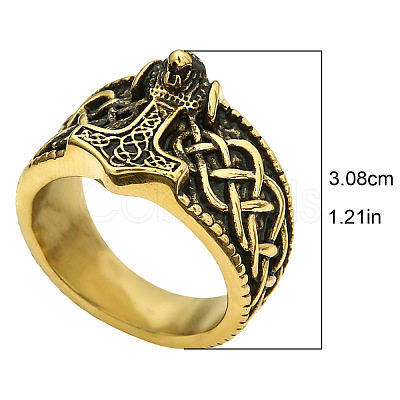 Viking 304 Stainless Steel Finger Rings for Men FS-WGB3F16-08-1