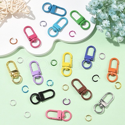 22Pcs Zinc Alloy Baking Paint Swivel Snap Hook Clasps FIND-YW0010-50-1