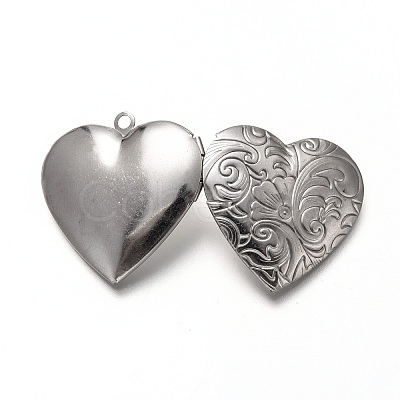 Tarnish Resistant 316 Stainless Steel Locket Pendants X-STAS-P268-08P-1