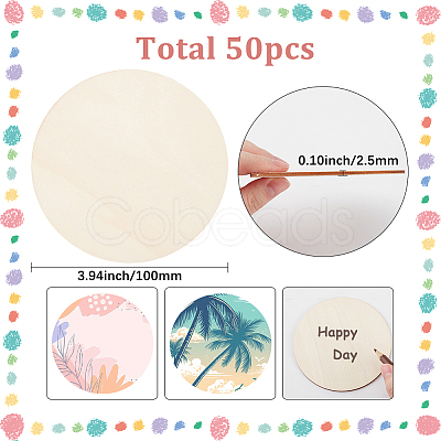 50Pcs Wood Cutouts DIY-SP0004-64B-03-1