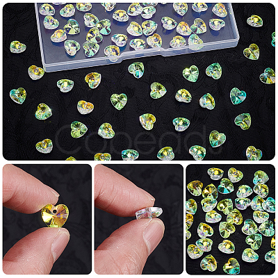 100Pcs Glass Charms GLAA-SP0001-69-1