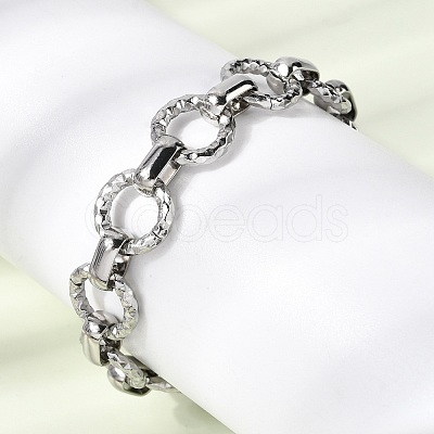 304 Stainless Steel Link Chain Bracelets for Women BJEW-P388-02A-P-1