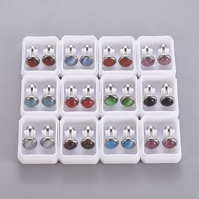 304 Stainless Steel Earlobe Plugs EJEW-F227-20P-A-1