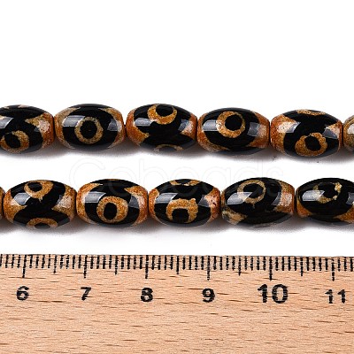 Natural Tibetan Agate 3-Eye Beads Strands G-T138-195C-1
