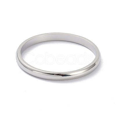 Non-Tarnish 2mm Polished Plain Dome Finger Ring for Girl Women RJEW-C012-05F-P-1