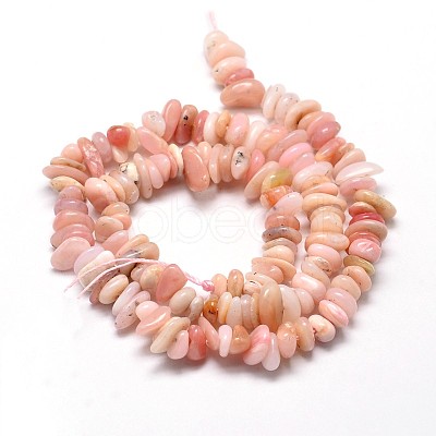 Natural Morganite Chip Beads Strands X-G-E271-85-1