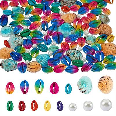 Spray Paint Cowrie Shell Beads DIY-SZ0007-38-1