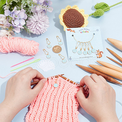 9Pcs Bamboo Circular Knitting Needles DIY-NB0010-86-1