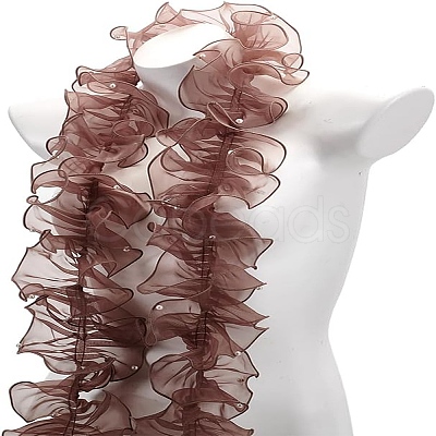 5 Yards Pleated Organza Pleated Lace Ribbon OCOR-PH0004-67C-1