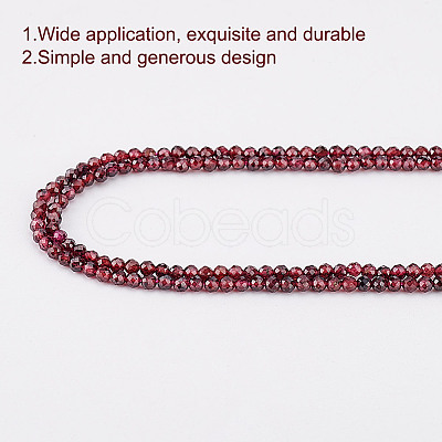 2 Strands Natural Garnet Beads Strands G-GO0001-67-1