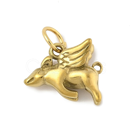 304 Stainless Steel Pendants STAS-P391-01H-G-1