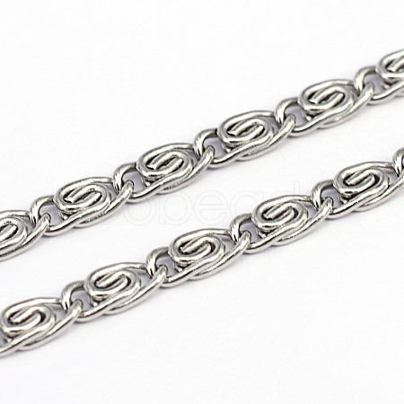 Tarnish Resistant 304 Stainless Steel Lumachina Chains CHS-O005-25C-1