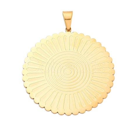 304 Stainless Steel Big Pendants STAS-U043-07C-G-1