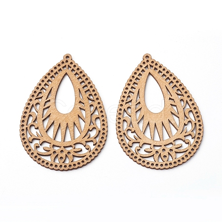 Wooden Big Pendants X-WOOD-WH0100-22-1