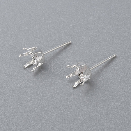 304 Stainless Steel Stud Earring Findings X-STAS-D448-087S-5mm-1