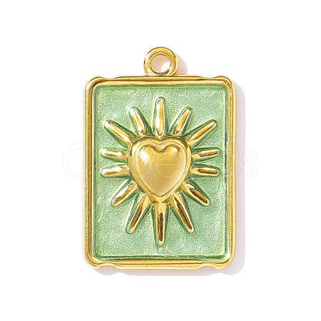 304 Stainless Steel Enamel Pendants STAS-OY002-41G-02-1