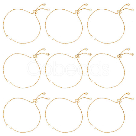 Brass Slider Bracelets Making MAK-UN0001-06G-1