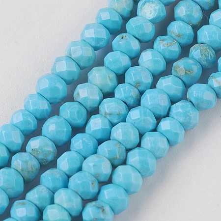 Natural Howlite Beads Strands TURQ-K004-06A-1