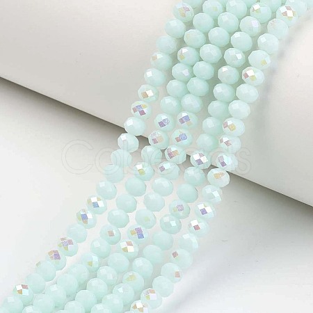 Electroplate Opaque Solid Color Glass Beads Strands LS-EGLA-A034-P2mm-L09-1