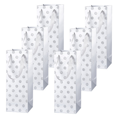 Paper Wave Point Glitter Powder Carry Storage Tote Bags ABAG-TAC0035-15B-1
