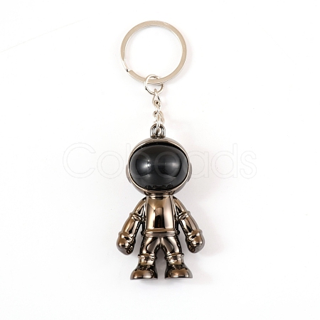 Plastic Astronaut Keychains KEYC-WH0024-02B-1