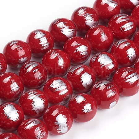 Natural Mashan Jade Beads Strands G-G833-10mm-01-1