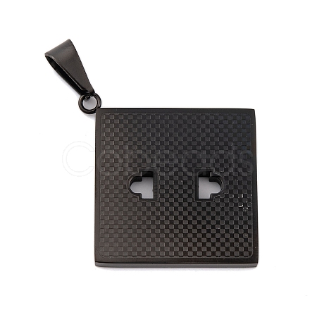 304 Stainless Steel Pendants STAS-K283-05EB-1