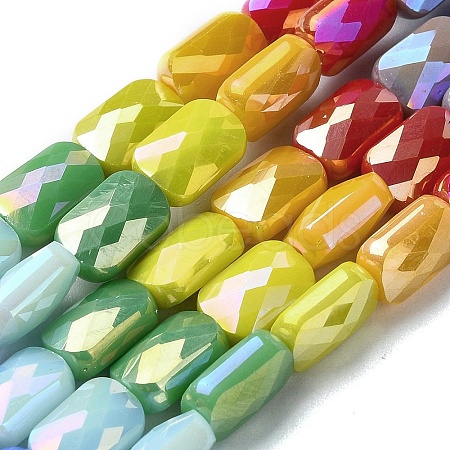 Electroplate Glass Beads Strands EGLA-C004-09-1