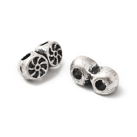 Tibetan Style Alloy Beads PALLOY-F317-01AS-1
