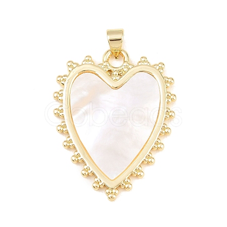 Natural White Shell Pendants KK-C162-001A-G-1