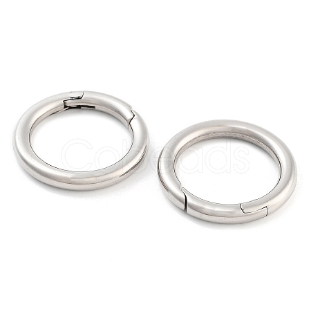 Non-Tarnish 316 Stainless Steel Spring Gate Rings STAS-M296-01P-E-01-1