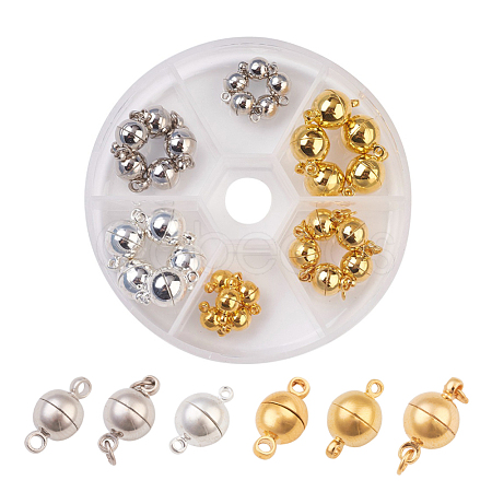 Brass Magnetic Clasps with Loops KK-JP0010-08-1
