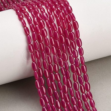Lab Grown Red Corundum Beads Strands GG-CBAC488-02A-1