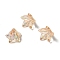 Transparent Acrylic Bead Caps, Lily Flower, Sandy Brown, 16x12mm, Hole: 1.2mm, 825pcs/500g