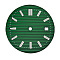 Luminous Glow in the Dark Brass Clock Face Dial, Flat Round, Dark Green, 30.8mm