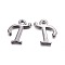 Gunmetal Plated Alloy Letter Pendants, Rack Plating, Cadmium Free & Lead Free, Letter.T, 13x9x2mm, Hole: 1.5mm