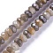 Natural Black Sunstone Beads Strands, Faceted, Rondelle, 9.6~10x5.8~6.3mm, Hole: 1mm, about 61pcs/strand, 14.8 inch(37.6cm)