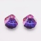 K9 Glass Rhinestone Pendants, Imitation Austrian Crystal, Faceted, Shell, Violet Blue, 28x28x11mm, Hole: 1.6mm