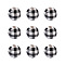 Natural Wooden Beads, Plaid Beads, Tartan Pattern, Round, Black, 5/8 inch(16mm), Hole: 4mm