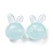 Imitation Jelly Style Acrylic Beads, Rabbit, Light Cyan, 20x15x12mm, Hole: 3mm, about 344pcs/500g