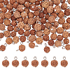 ARRICRAFT 120Pcs Undyed Natural Rudraksha Charms WOOD-AR0001-30-1