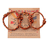3Pcs 3 Styles Polyester First Day of School Bracelets FS-WG342D8-07-1