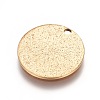 Ion Plating(IP) 304 Stainless Steel Textured Pendants X-STAS-I098-01-15mm-G-1