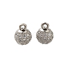 Rack Plating Brass Micro Pave Cubic Zirconia Charms KK-F883-07P-01-1