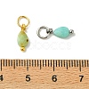 10Pcs 2 Colors Natural Chalcedony Pendants PALLOY-JF05860-02-3